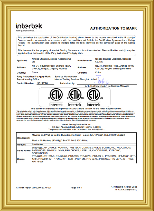 ETL certificiranje